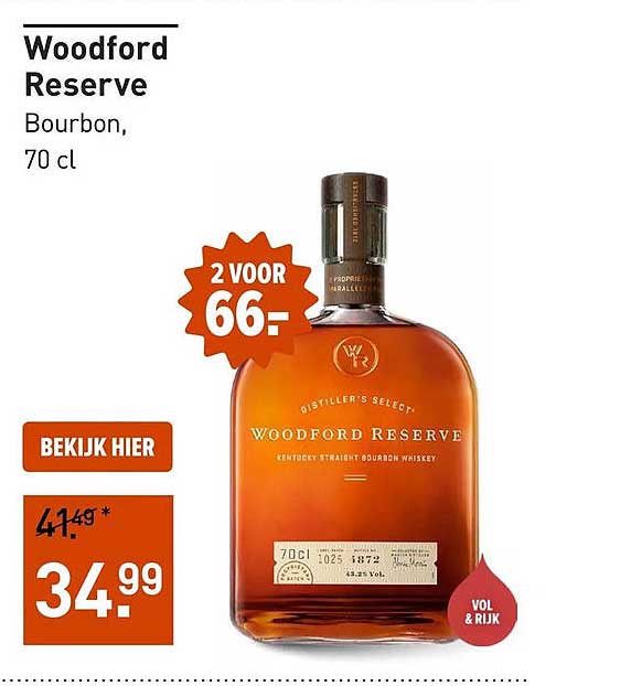 Woodford Reserve Bourbon, 70 cl