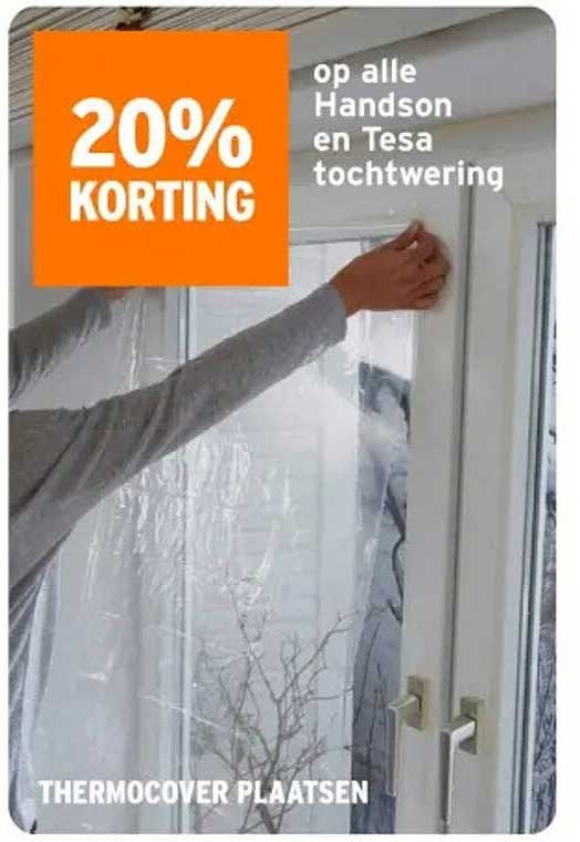 20% KORTING op alle Handson en Tesa tochtwering