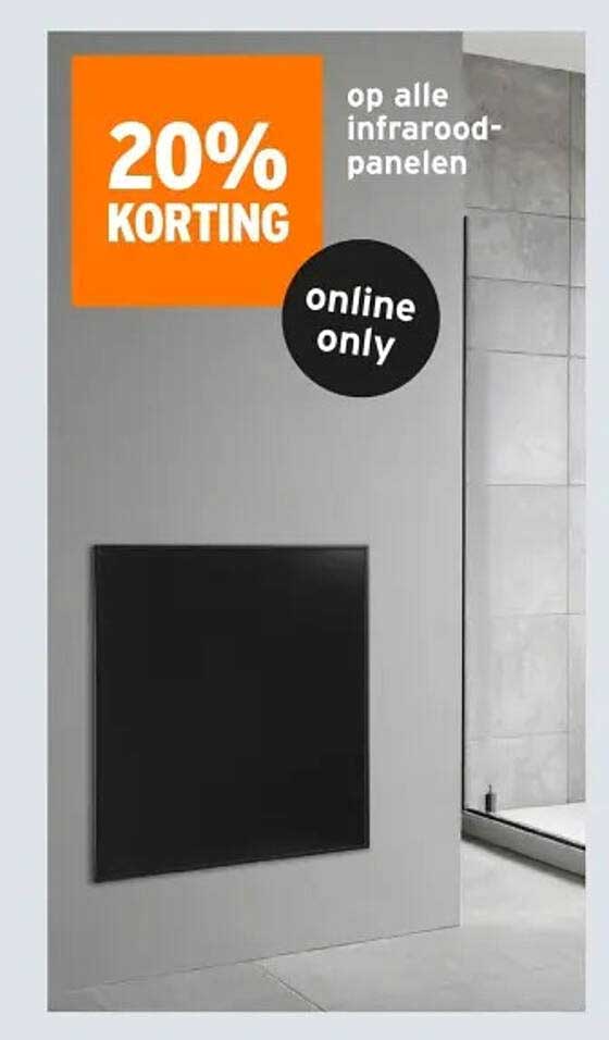 20% KORTING op alle infrarood-panelen