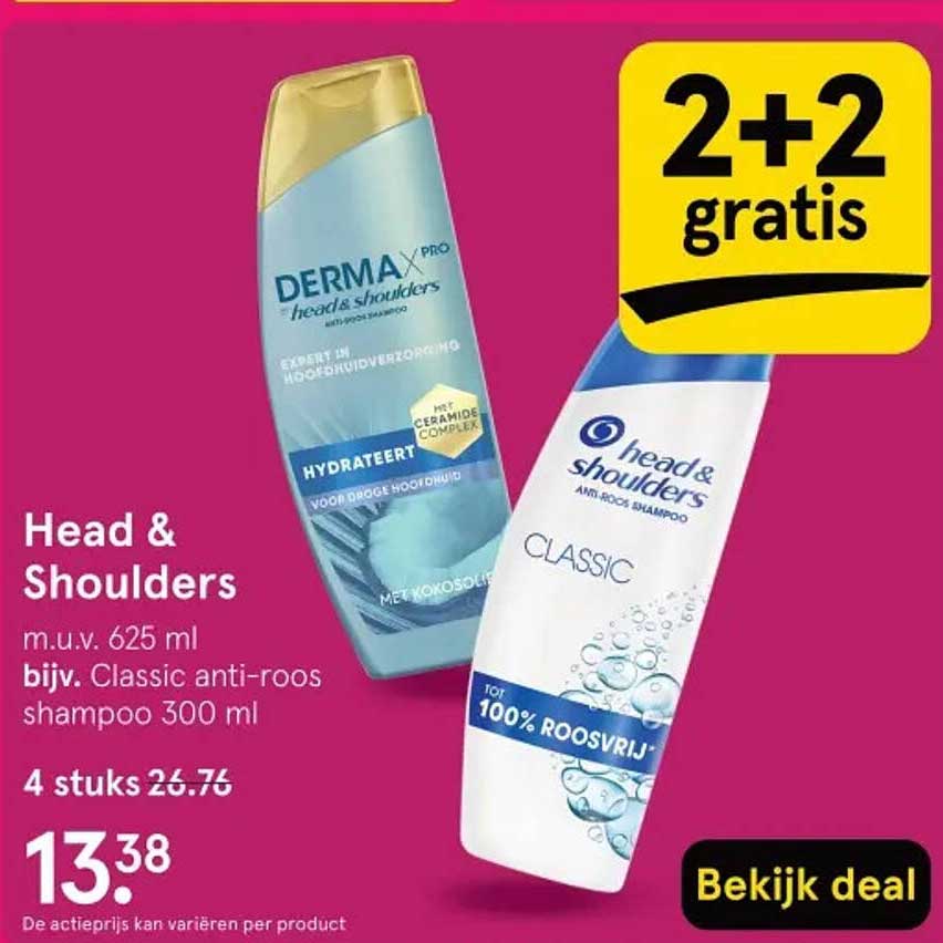 2+2 gratis op Head & Shoulders