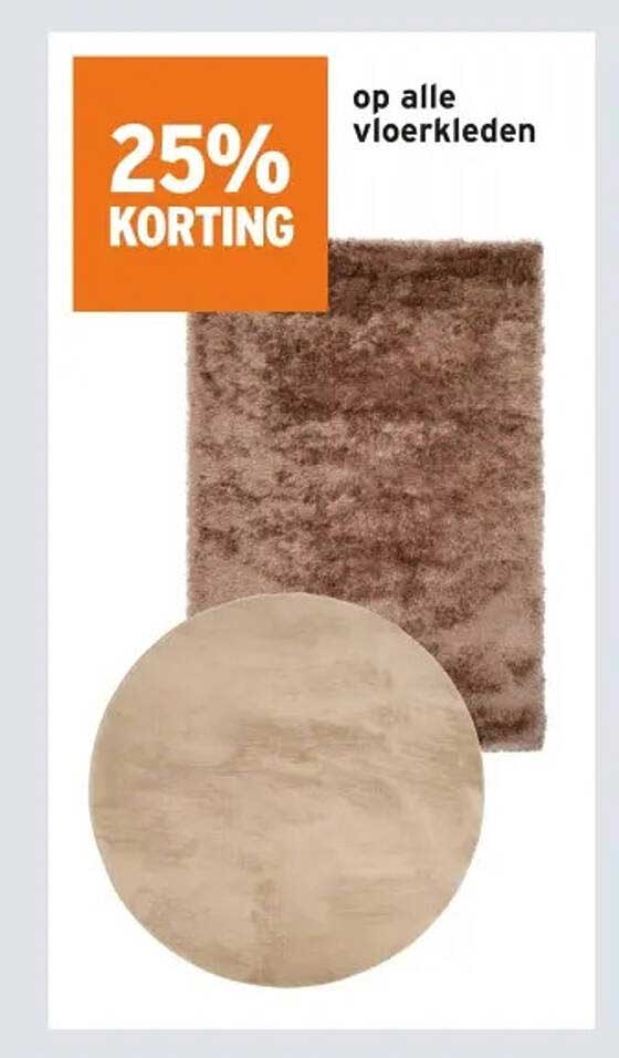 25% KORTING op alle vloerkleden