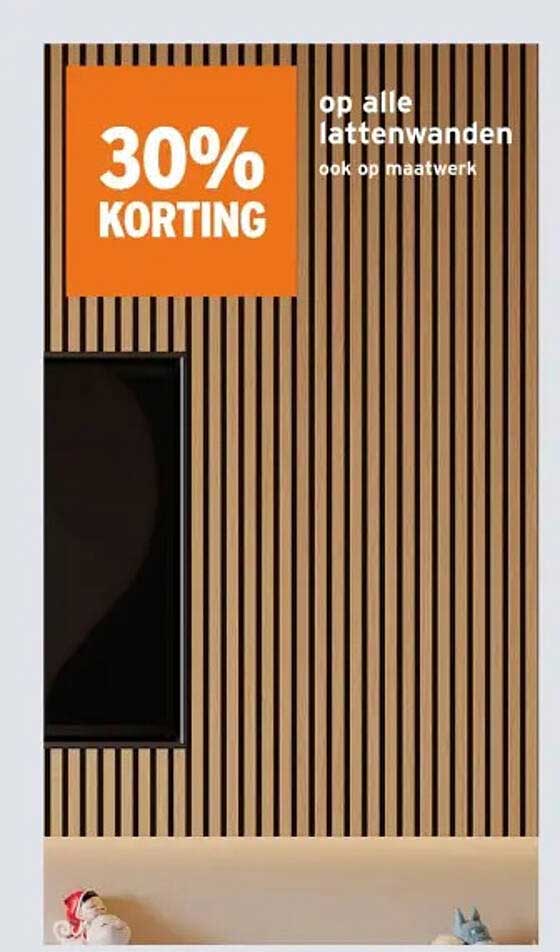 30% KORTING op alle lattenwanden ook op maatwerk