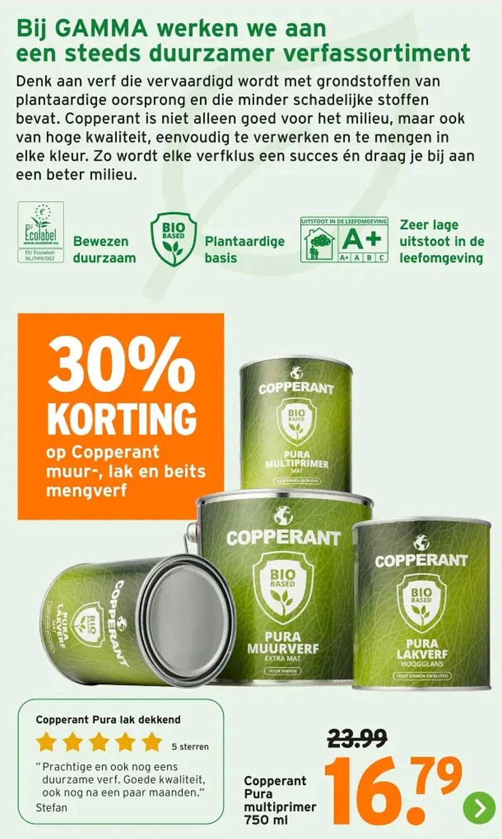 30% KORTING op Copperant muur-, lak en beits mengverf