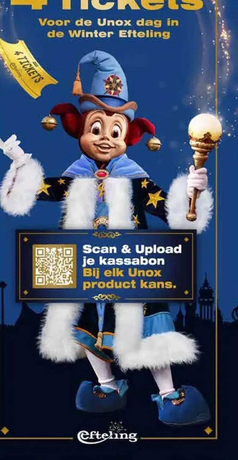 4 Tickets voor de Unox dag in de Winter Efteling