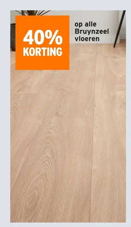 40% KORTING op alle Bruynzeel vloeren