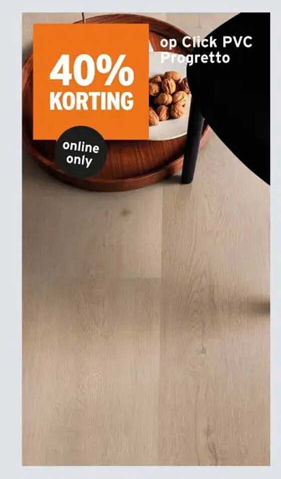 40% KORTING op Click PVC Progetto