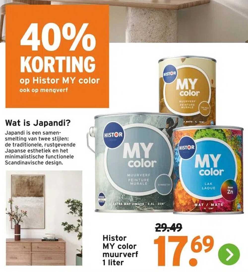 40% KORTING op Histor MY color