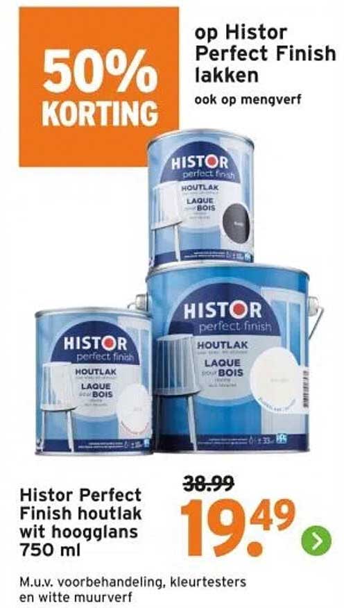 50% KORTING op Histor Perfect Finish lakkens