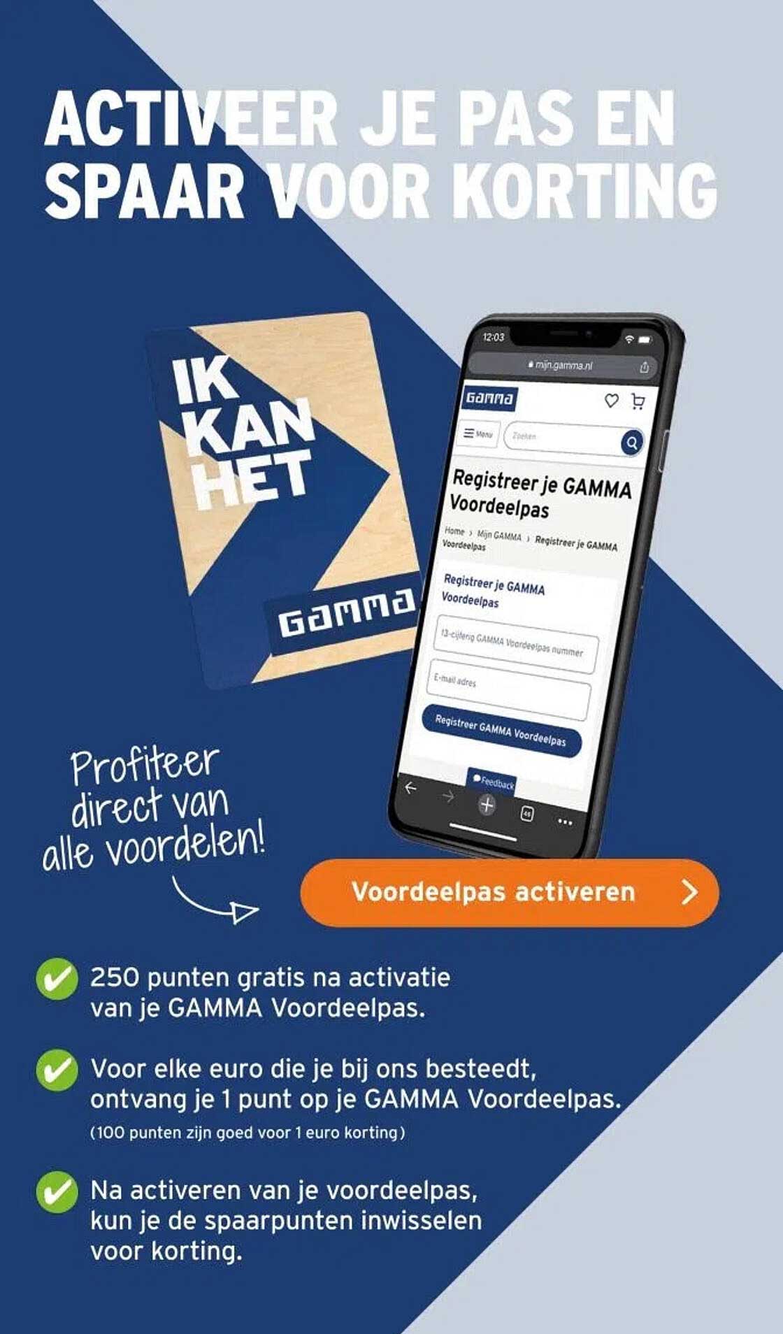 Activeren je pas en spaar voor korting