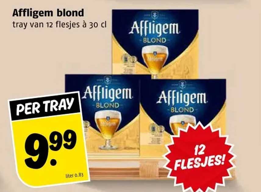 Affligem blond tray van 12 flesjes à 30 cl