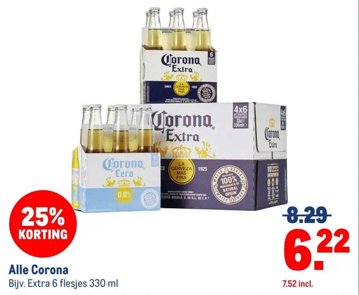 Alle Corona Bijv. Extra 6 flesjes 330 ml