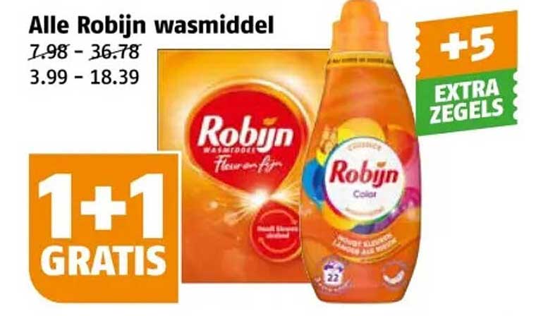 Alle Robijn wasmiddel