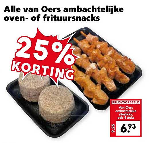 Alle van Oers ambachtelijke oven- of friturensnacks