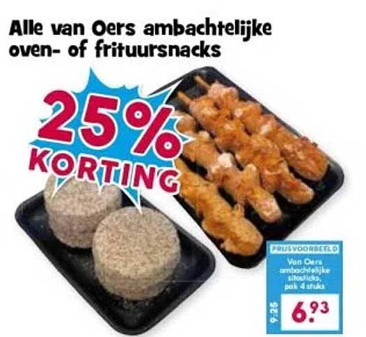 Alle van Oers ambachtelijke oven- of frituursnacks