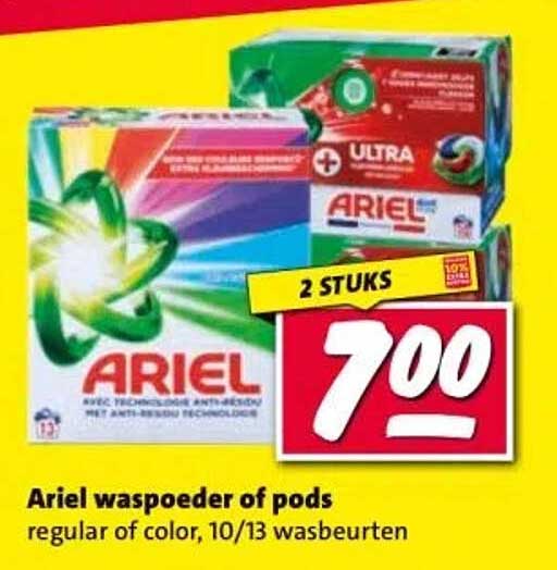 Ariel waspoeder of pods