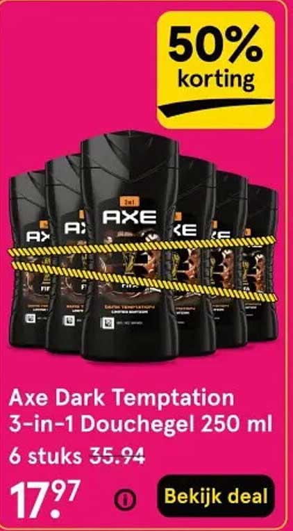 Axe Dark Temptation 3-in-1 Douchegel 250 ml 6 stuks
