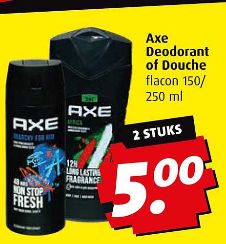 Axe Deodorant of Douche flacon 150/250 ml