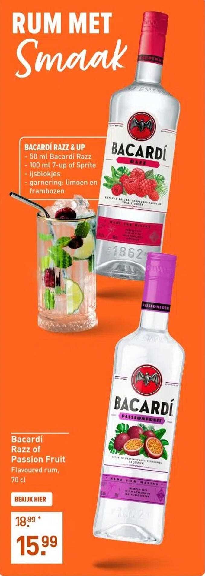 Bacardí Razz of Passion Fruit – Flavoured rum, 70 cl