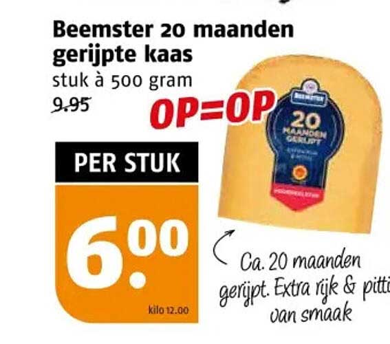 Beemster 20 maanden gerijpte kaas