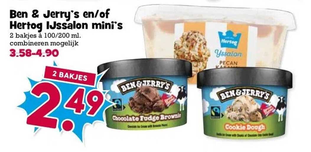 Ben & Jerry's en/of Hertog IJssalon mini's