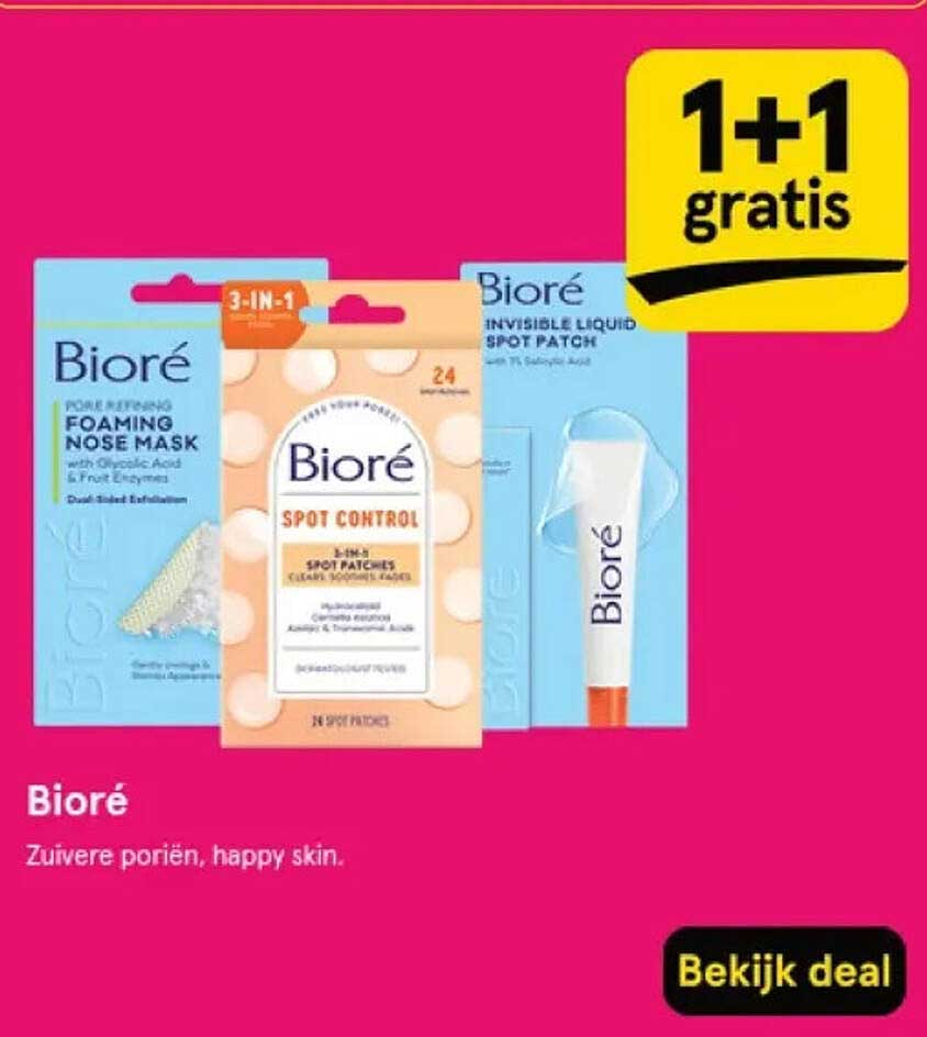Bioré 1+1 gratis