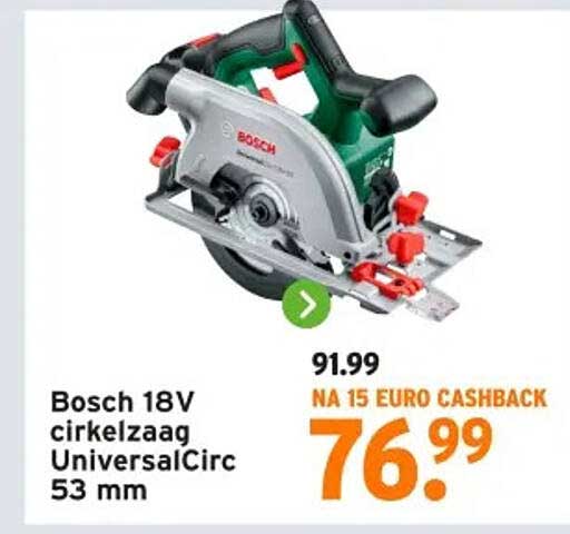 Bosch Bosch Daire Testere Seti Univers Circ 18V-53 (Tek Akü, 1x25 Ah