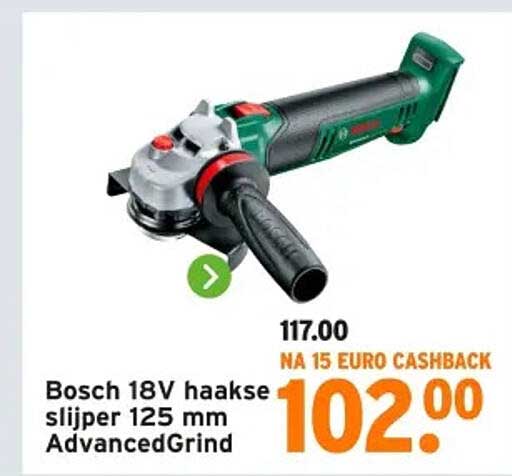 Bosch 18V haakse slijper 125 mm AdvancedGrind