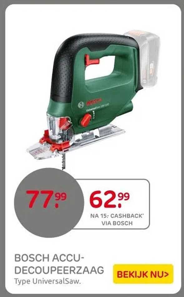 BOSCH ACCU-DECOUPEERZAAG Type UniversalSaw