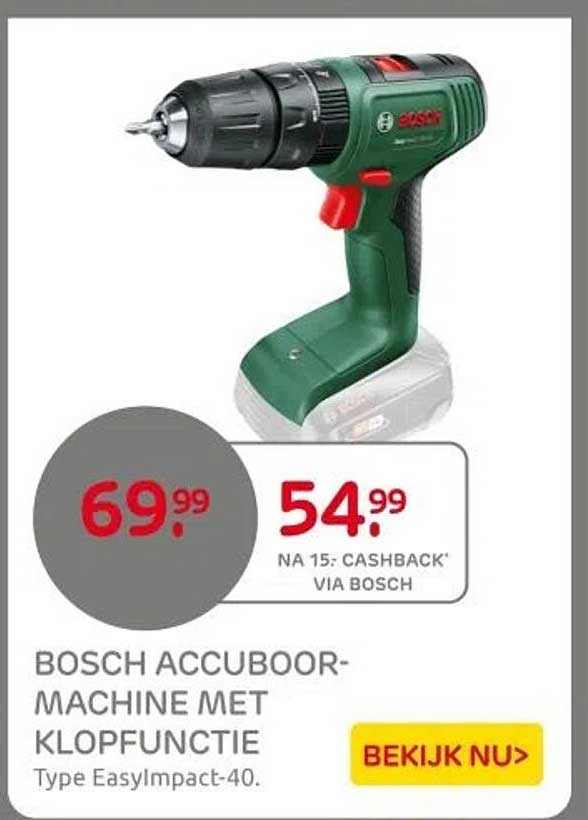 BOSCH ACCUBOORMACHINE MET KLOPFUNCTIE Type EasyImpact-40