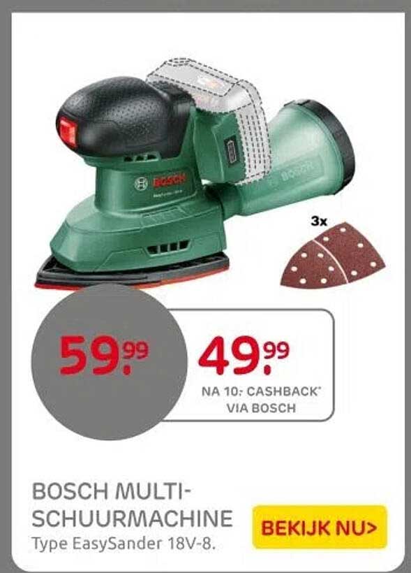 BOSCH MULTI-SCHUURMACHINE Type EasySander 18V-8