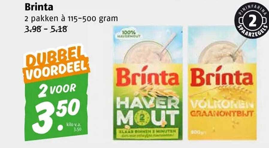 Brinta 2 pakken à 115-500 gram