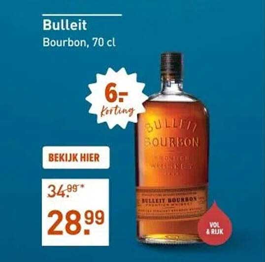 Bulleit Bourbon, 70 cl