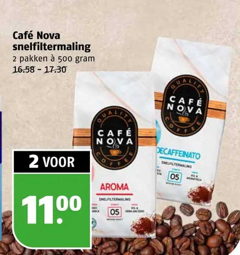 Café Nova snelfiltermaling