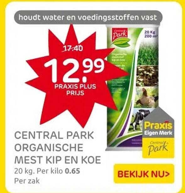 CENTRAL PARK ORGANISCHE MEST KIP EN KOE