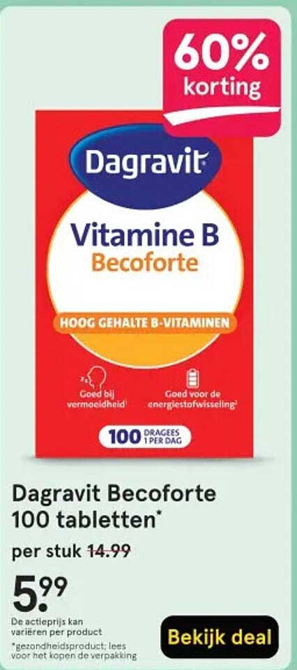 Dagavit Becoforte 100 tabletten*
