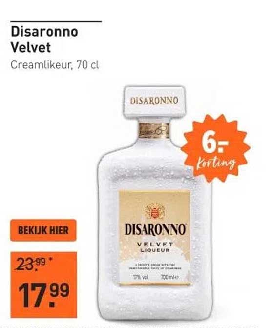 Disaronno Velvet Creamlikeur, 70 cl