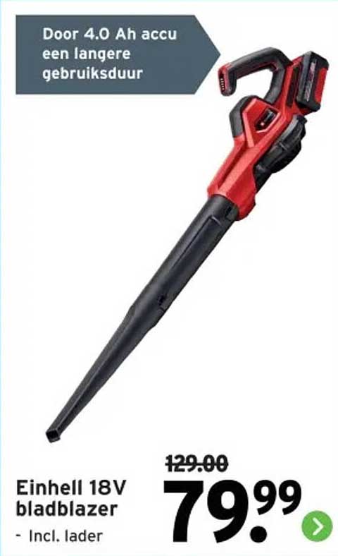 Einhell 18V bladblazer - Incl. lader