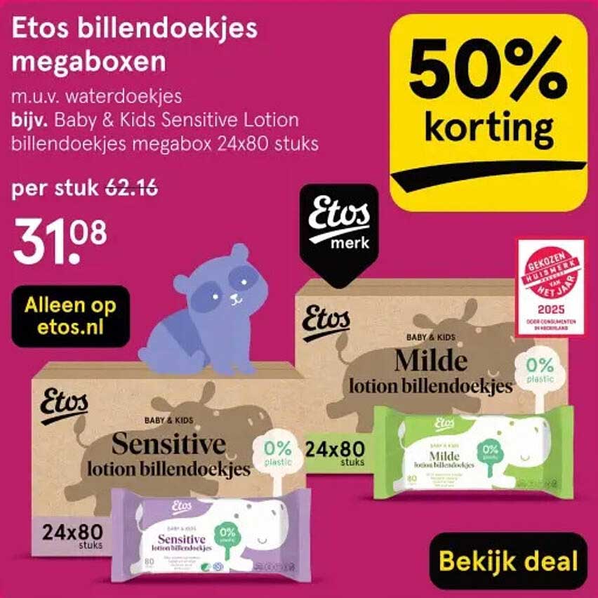 Etos billendoekjes megaboxen
