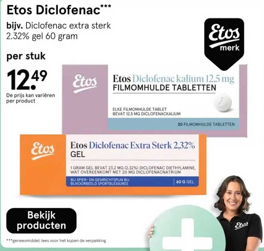 Etos Diclofenac Extra Sterk 2,32% GEL