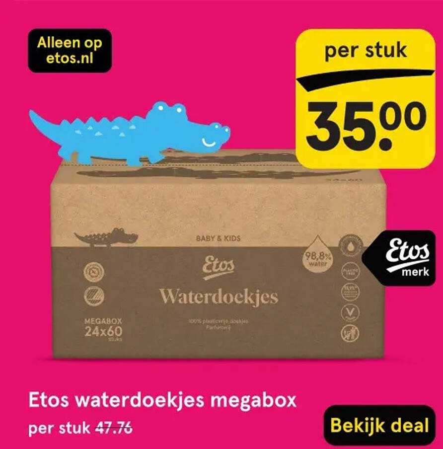 Etos waterdoekjes megabox