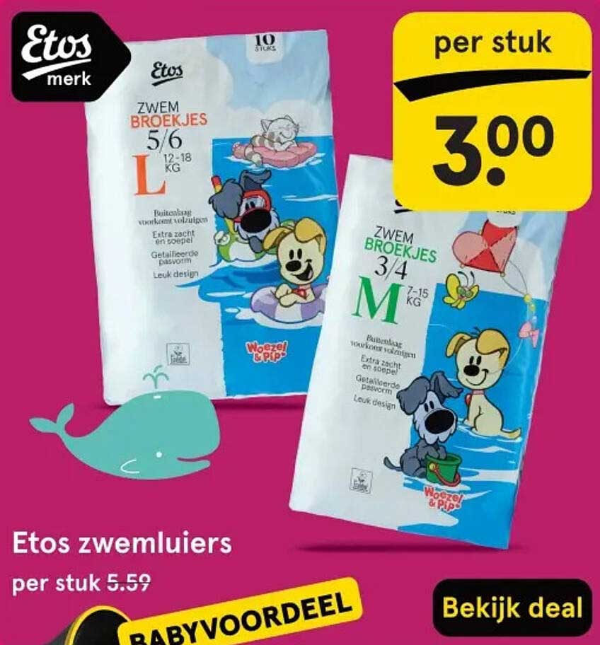 Etos zwembroekjes per stuk 3.00