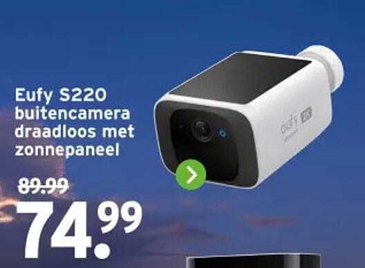 Eufy S220 buitencamera draadloos met zonnepaneel