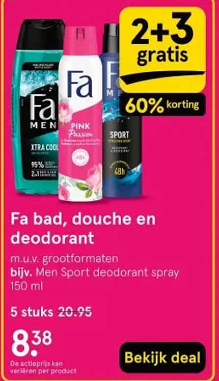 Fa bad, douche en deodorant