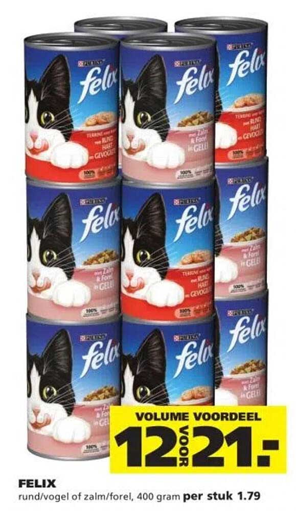 FELIX rund/vis met zalm/forel, 400 gram per stuk 1.79