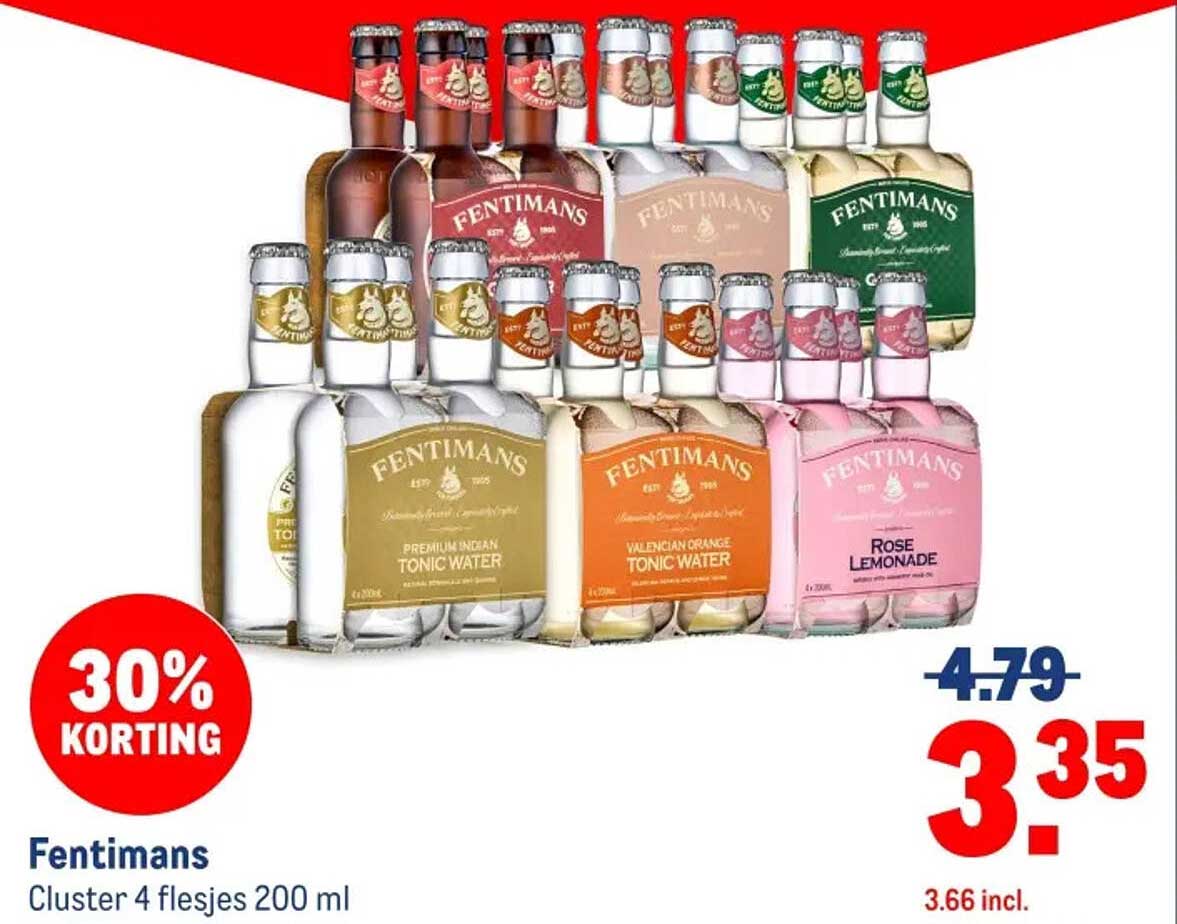 Fentimans Cluster 4 flesjes 200 ml