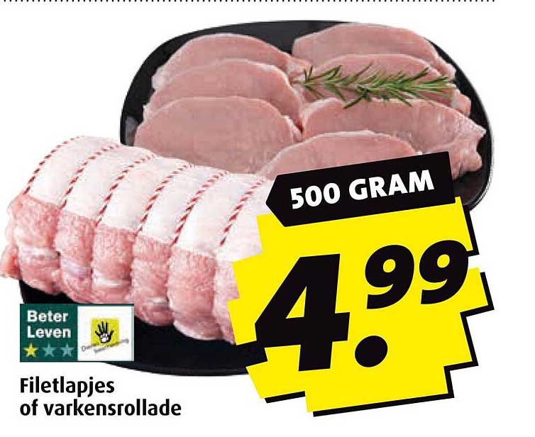 Filetlapjes of varkensrollade