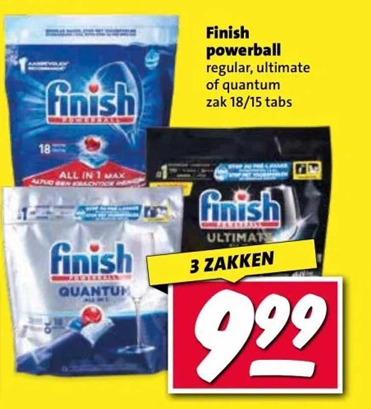 Finish powerball regular, ultimate of quantum zak 18/15 tabs