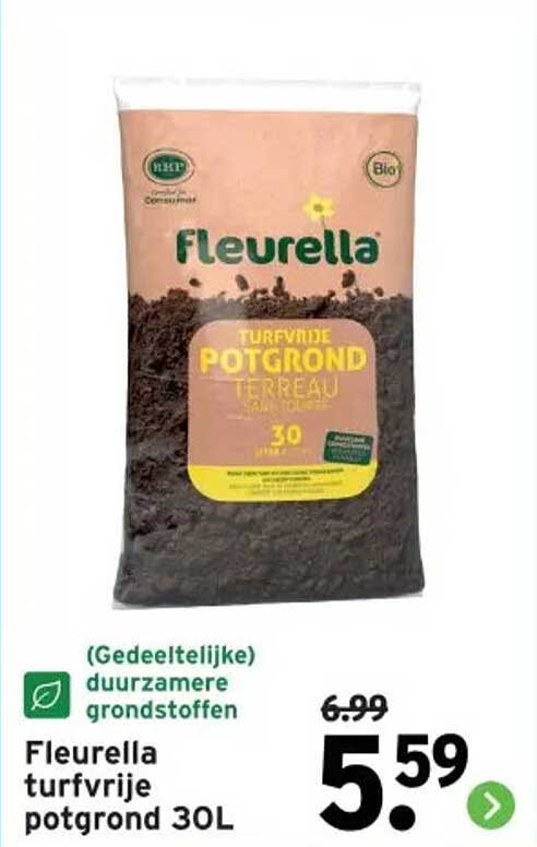 Fleurella turfvrije potgrond 30L