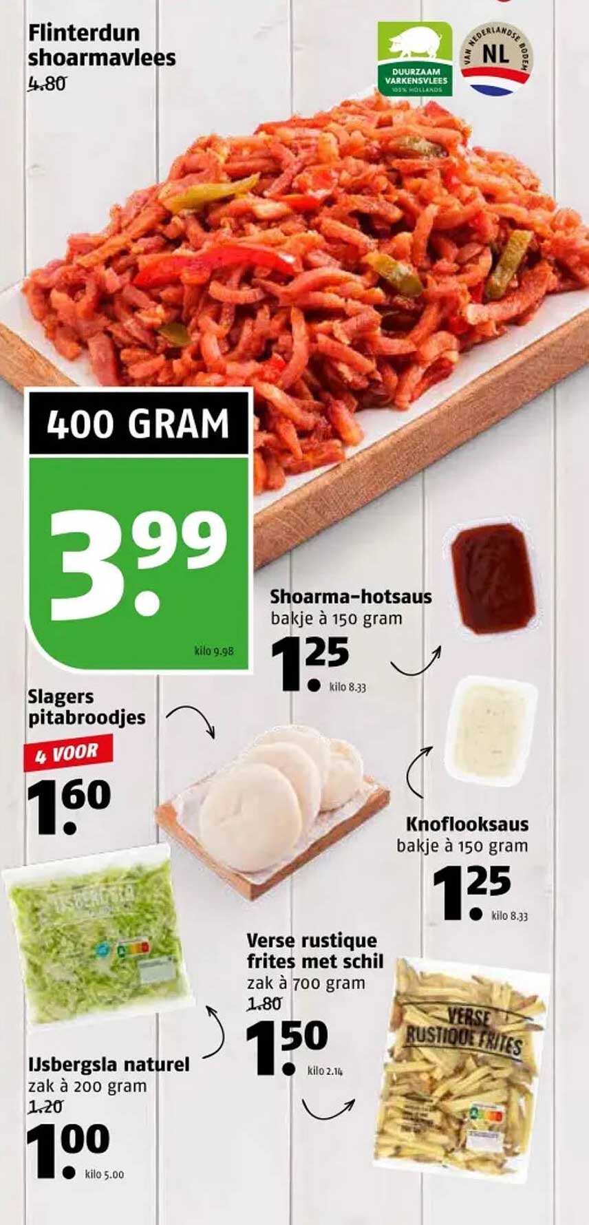 Flinterdun shoarmavlees