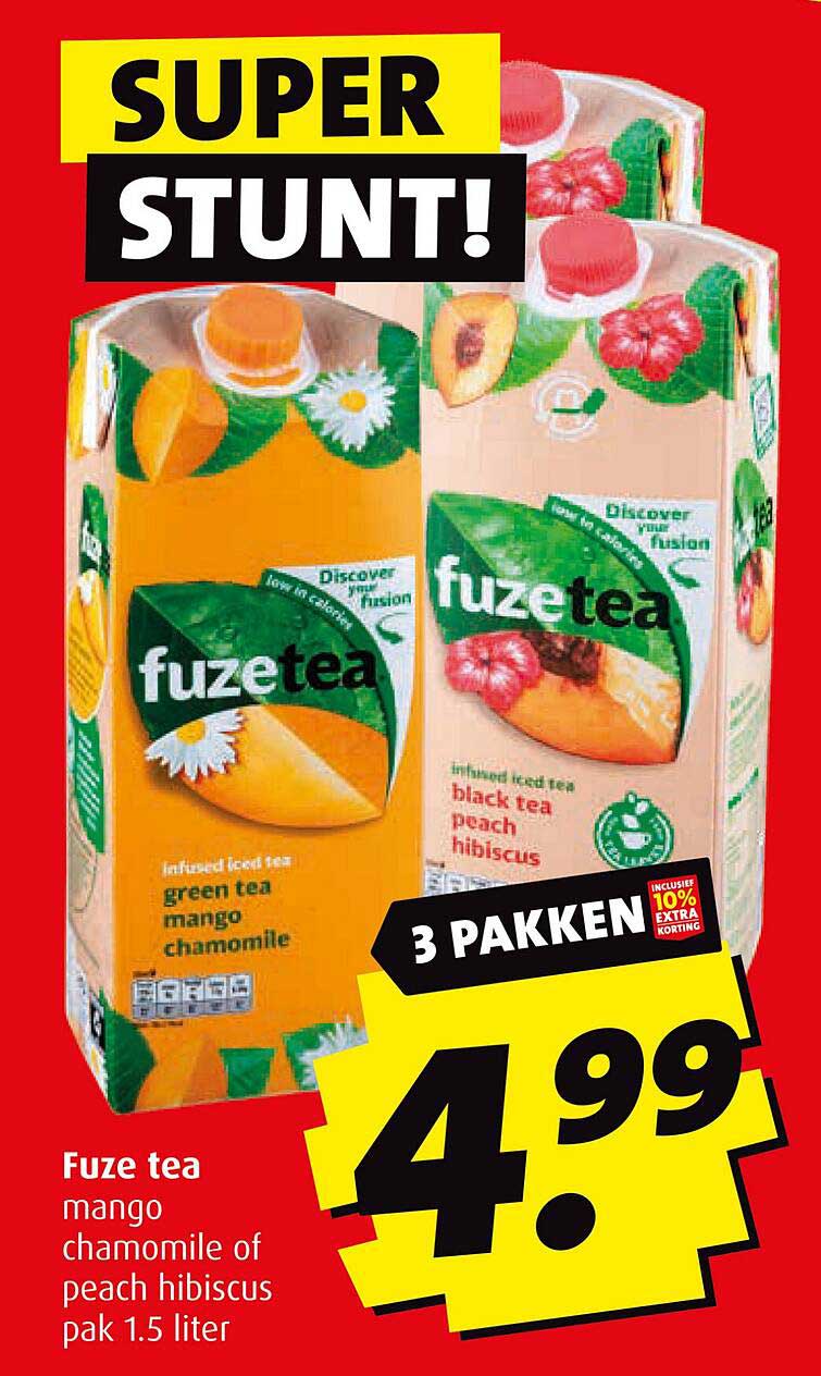 Fuze tea mango chamomile of peach hibiscus pak 1.5 liter